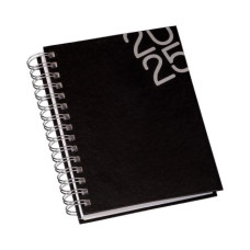 LG3456 Agenda Wire-o Capa Premium Preta com Ano