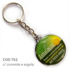 Cód. 702 Chaveiro Chapinha Metálica 
